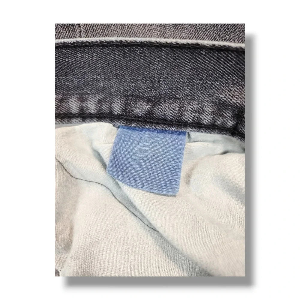 Indigo People Faded Black Baggy Straight‎ Leg Denim Jeans Men's 34x31